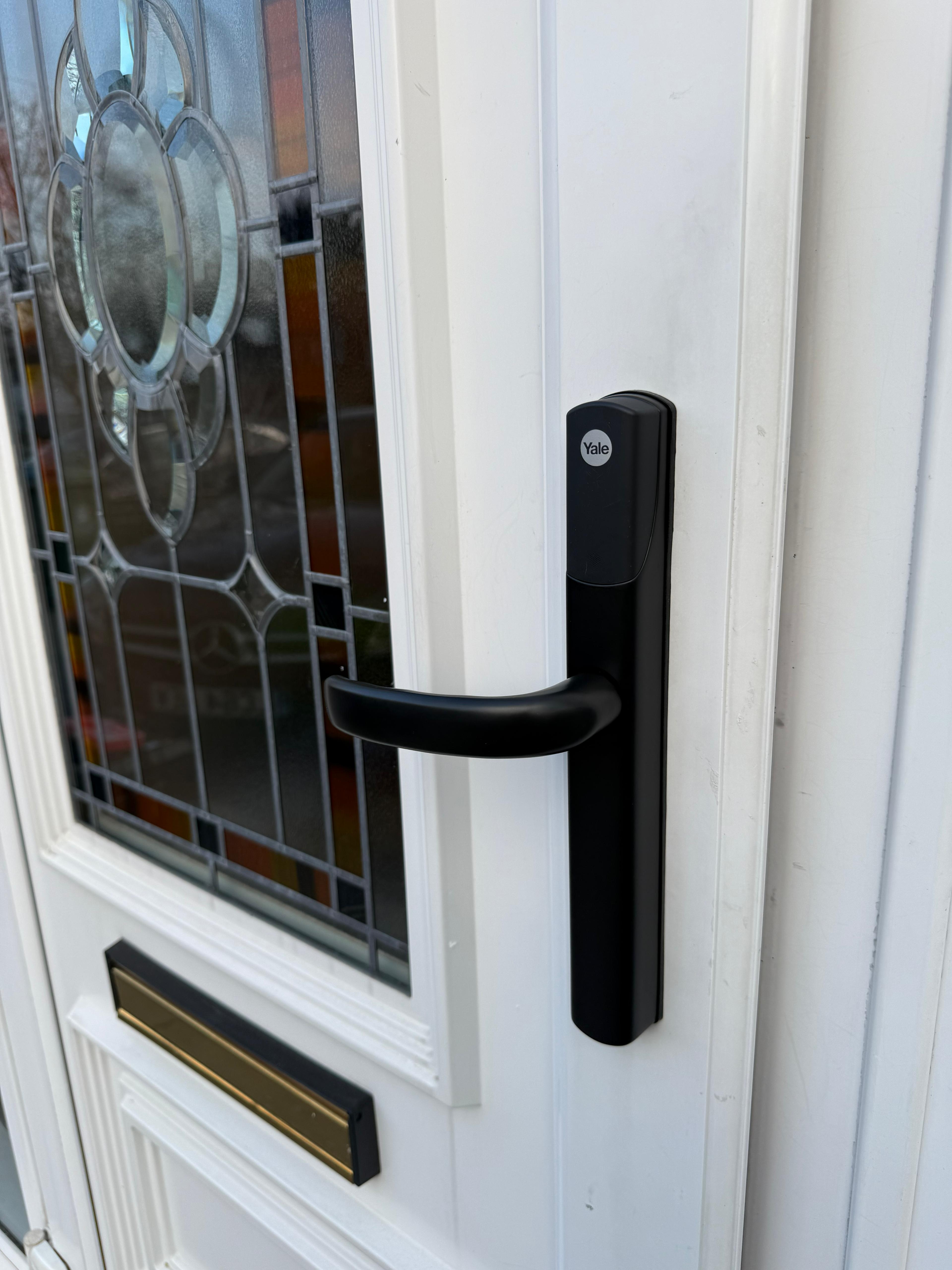 uPVC door smart lock after installation by Locksmith Alliance Ltd